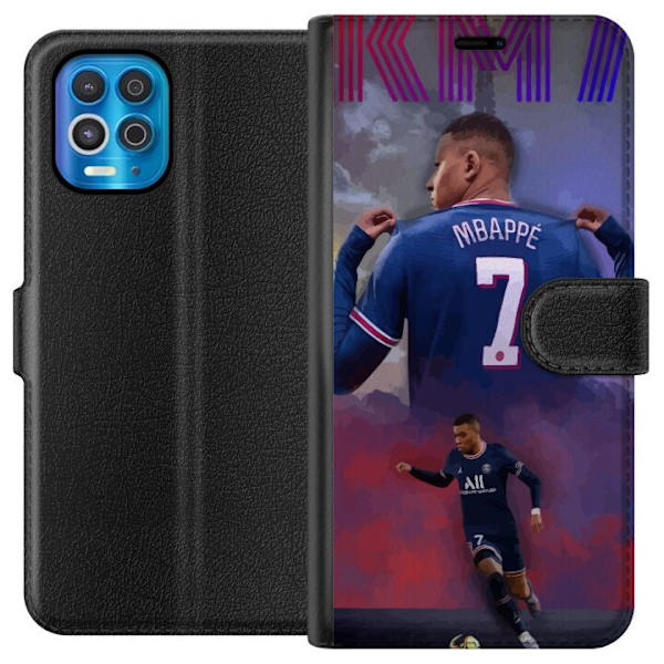 Motorola Edge S Plånboksfodral MAP Fotboll Design Grafiskt Mönster Modern Sportmotiv Trend Fotboll Populär Grafisk Stil Motiv
