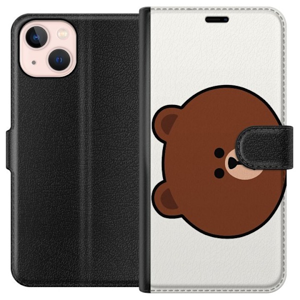 Apple iPhone 13 Tegnebogsetui line friends brown