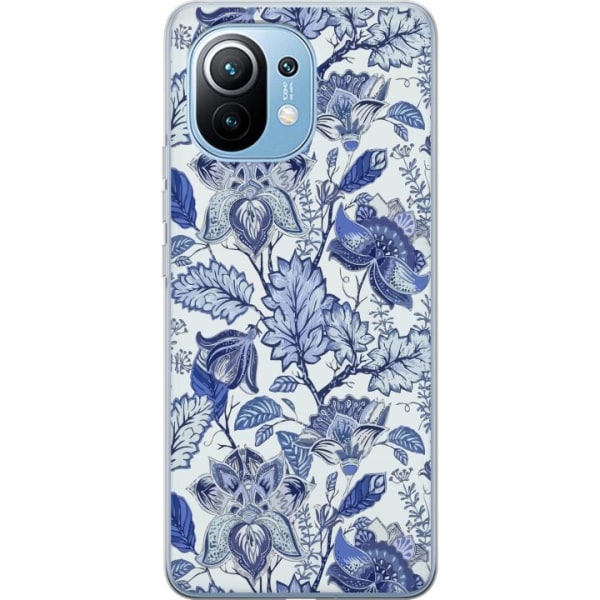 Xiaomi Mi 11 Gennemsigtig cover Blomster Blå...