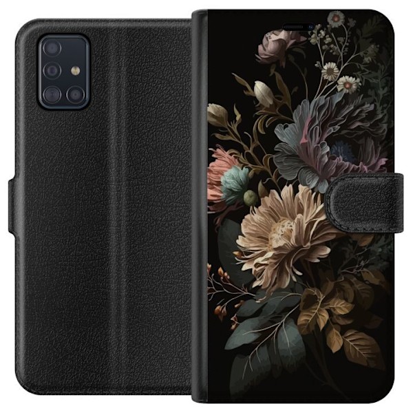 Samsung Galaxy A51 Lompakkokotelo Kukat