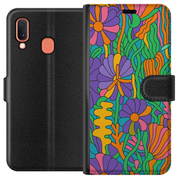 Samsung Galaxy A20e Tegnebogsetui Farveeksplosion