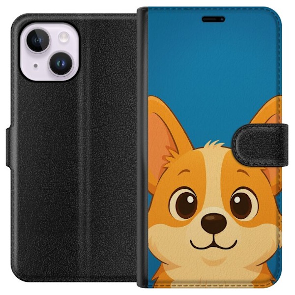 Apple iPhone 14 Plus Tegnebogsetui Hello Corgi