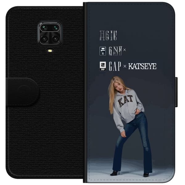 Kompatibelt Lommeboketui til Xiaomi Redmi Note 9S KATSEYE blond modebild grå