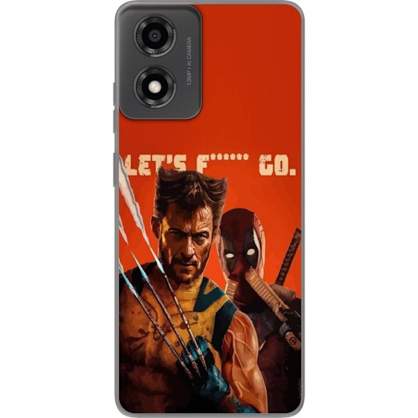 Motorola Moto E14 Genomskinligt Skal Deadpool & Wolverine