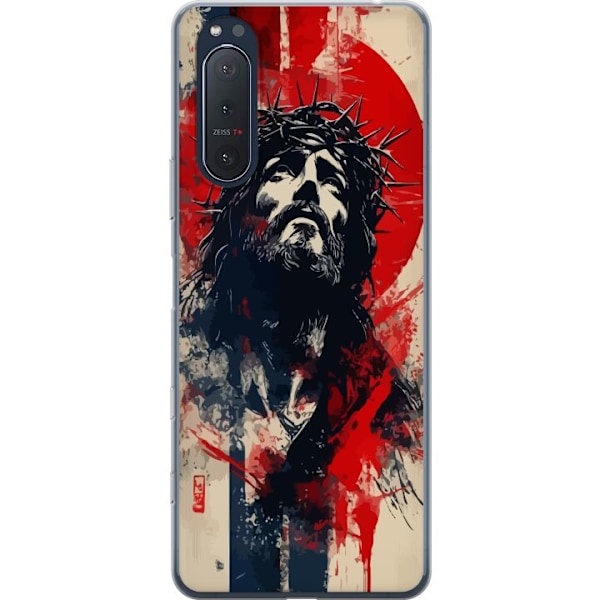 Sony Xperia 5 II Läpinäkyvä kuori Jeesus ristillä - kristillinen aihe vahvalla symboliikalla uskosta ja toivosta