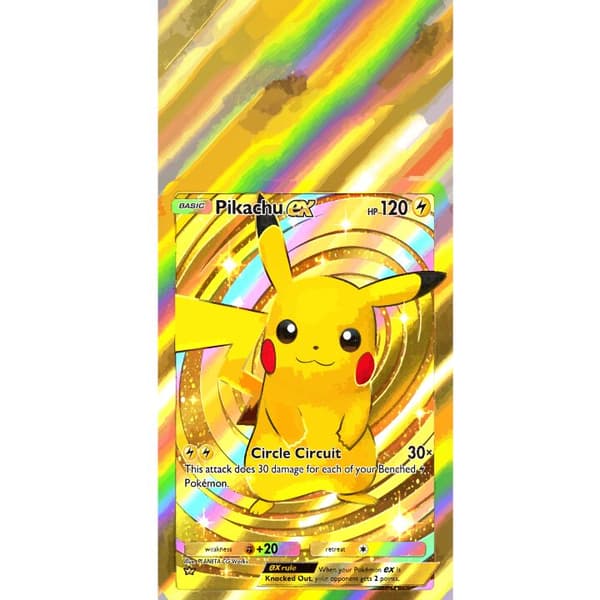 Kompatibelt Lommeboketui til Apple iPhone 13 Pro Gullig Pikachu EX samlebilde med regnbueeffekter gull
