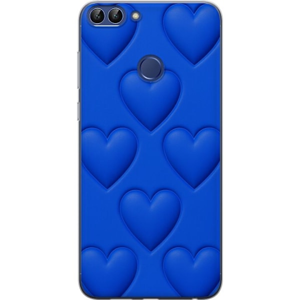 Huawei P smart Läpinäkyvä kuori Siniset Sydämet