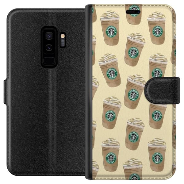 Kompatibel Tegnebogsetui til Samsung Galaxy S9+ Kaffe Mønster