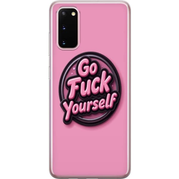Kompatibelt Mobildeksel til Samsung Galaxy S20 Rosa 3D textposter
