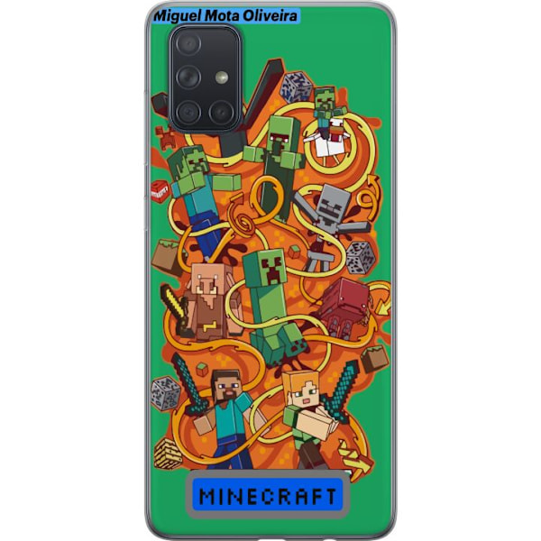 Samsung Galaxy A71 Gennemsigtig cover Minecraft