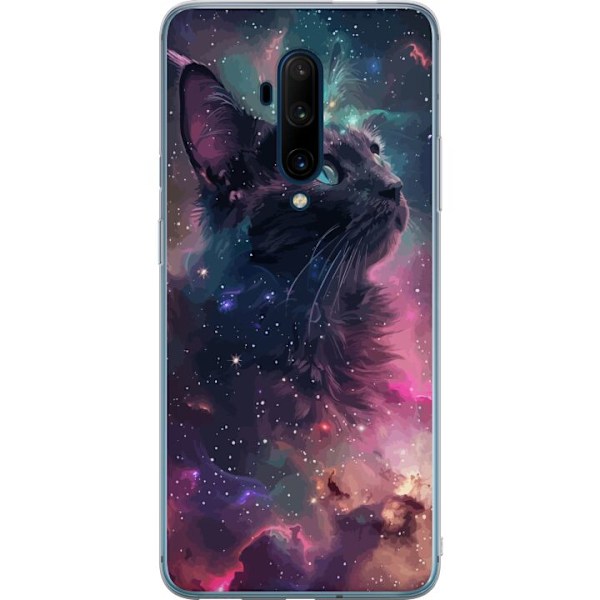 OnePlus 7T Pro Genomskinligt Skal Katten i Galaxen