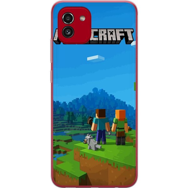 Samsung Galaxy A03 Genomskinligt Skal Minecraft Key Art