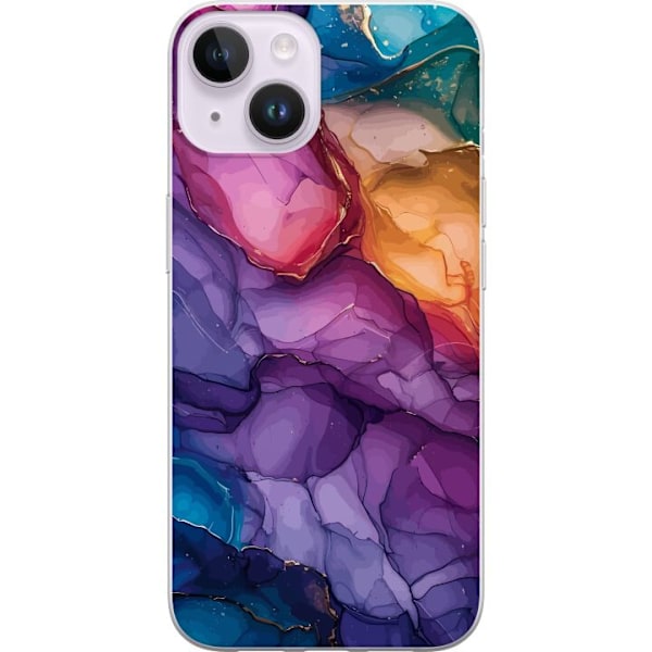 Apple iPhone 14 Plus Gennemsigtig cover Farverige stenar