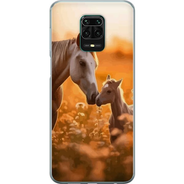 Xiaomi Redmi Note 9 Pro Gennemsigtig cover Heste