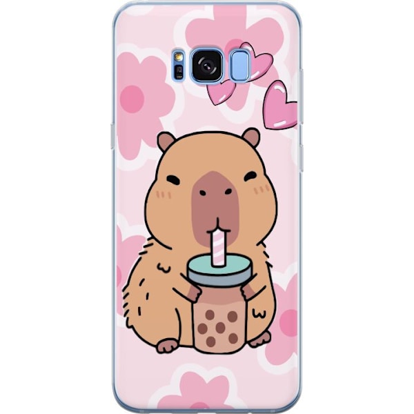 Samsung Galaxy S8 Läpinäkyvä kuori Kawaii Capybara Sydän A