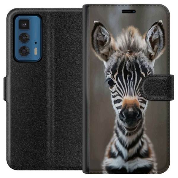 Motorola Edge 20 Pro Plånboksfodral Giraff Djurmotiv Afrika Natur Grafiskt Motiv Savann Vilda Djur Populär Väggkonst Exotiskt Tema