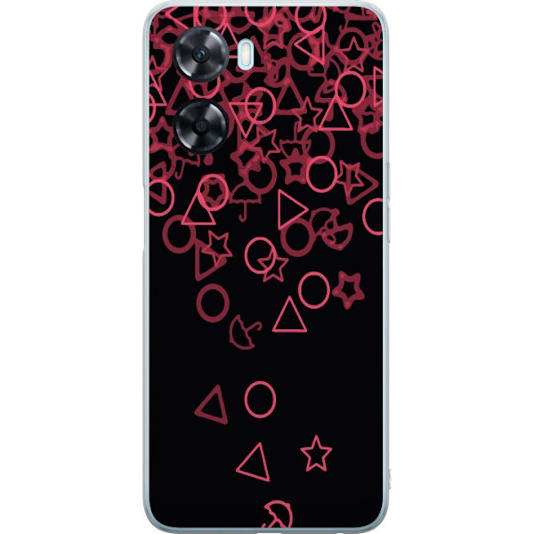 OnePlus Nord N20 SE Genomskinligt Skal Squid Game Ikoner Serie Design Populärt TV Spel Ikoner Grafiskt Motiv Asiatisk Trend Dramaserie
