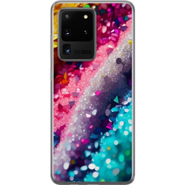 Samsung Galaxy S20 Ultra Genomskinligt Skal Glitter