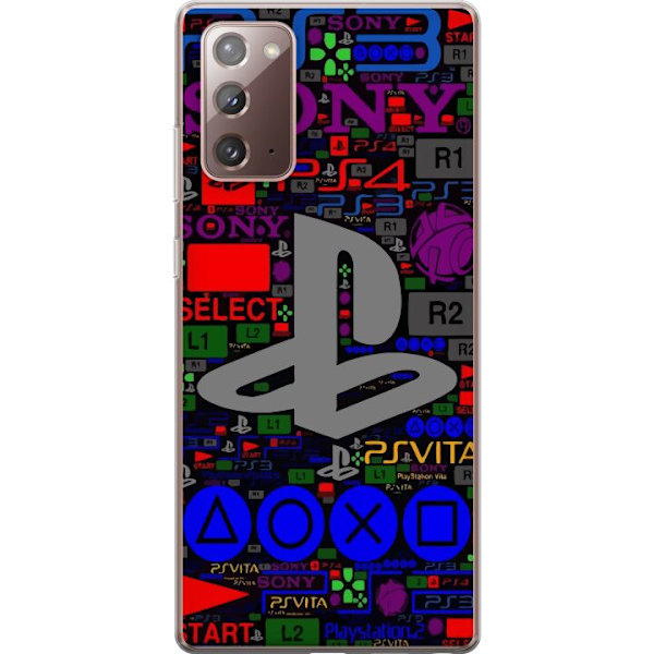 Samsung Galaxy Note20 Läpinäkyvä kuori Playstation