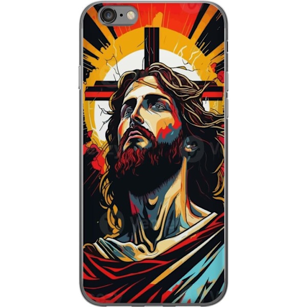 Apple iPhone 6 Läpinäkyvä kuori Jeesus ja Kortti - uskonnollinen motiivi syvällä symboliikalla