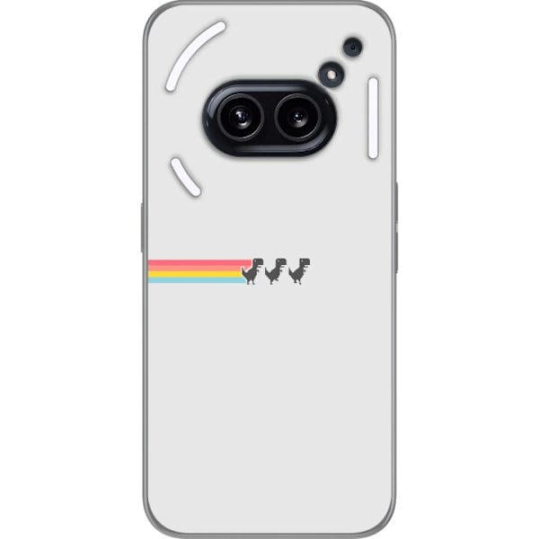 Nothing Phone (2a) Gennemsigtig cover Pixel Dinosaur