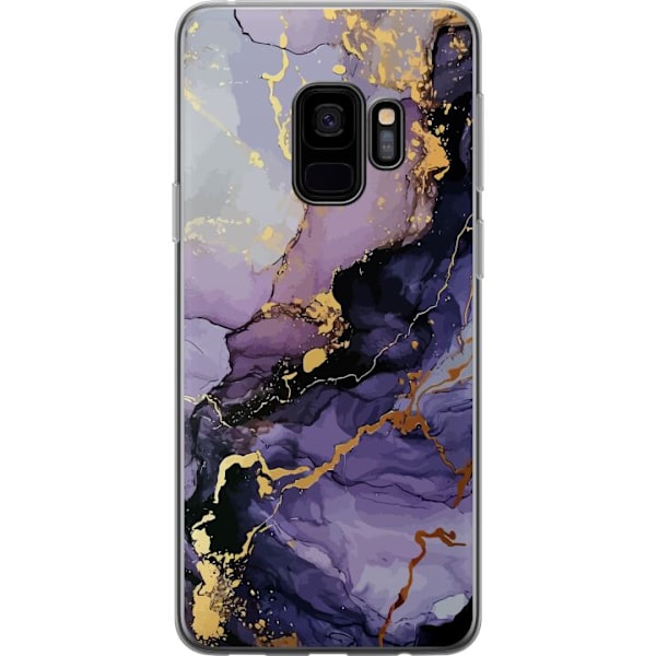 Samsung Galaxy S9 Gennemsigtig cover Lilla Marmor