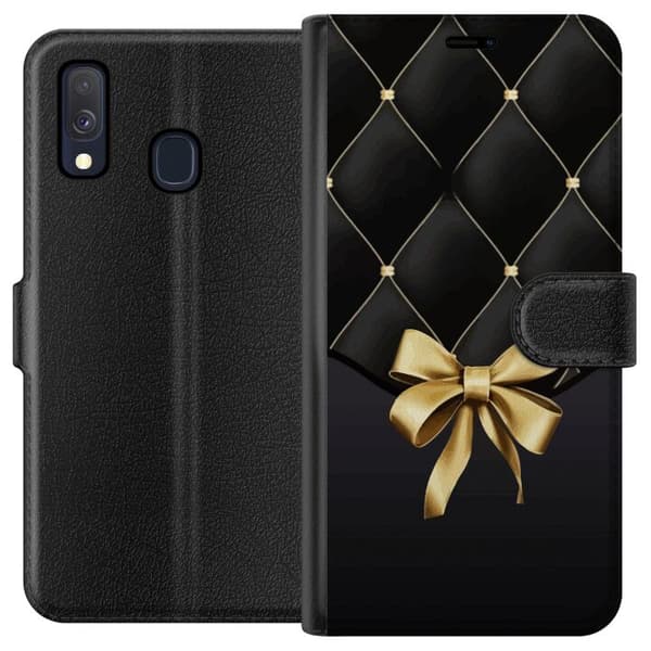 Kompatibel Tegnebogsetui til Samsung Galaxy A40 Luksuriøs rosette