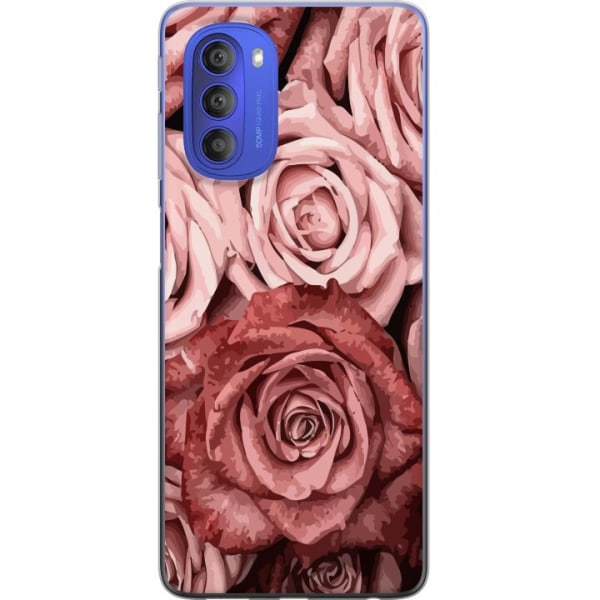 Motorola Moto G51 5G Läpinäkyvä kuori Ruusut