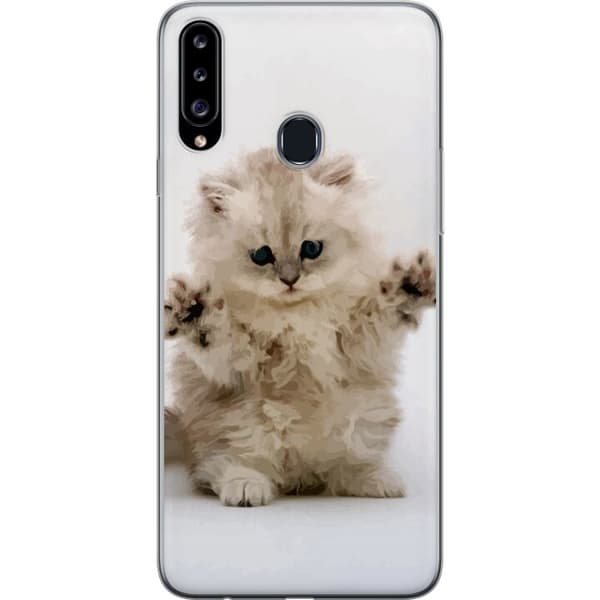 Kompatibelt Mobildeksel til Samsung Galaxy A20s Katt