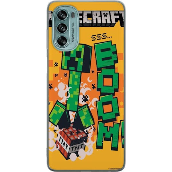 Motorola Moto G62 5G Gjennomsiktig deksel Minecraft Boom