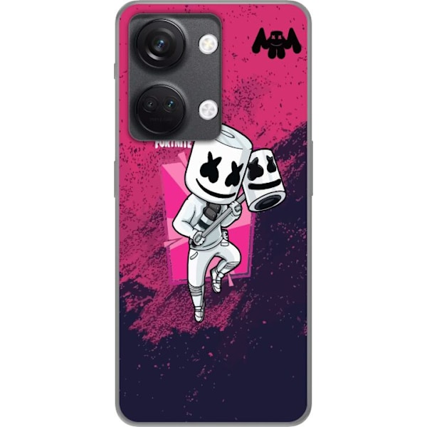 OnePlus Nord 3 Läpinäkyvä kuori Marshmello Fortnite Skin Emote Gaming DJ Hahmo Suosittu Aihe Lapsi Nuori Trendi