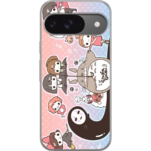 Google Pixel 9 Läpinäkyvä kuori Kawaii