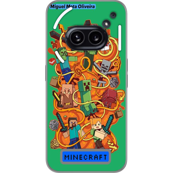 Nothing Phone (2a) Läpinäkyvä kuori Minecraft