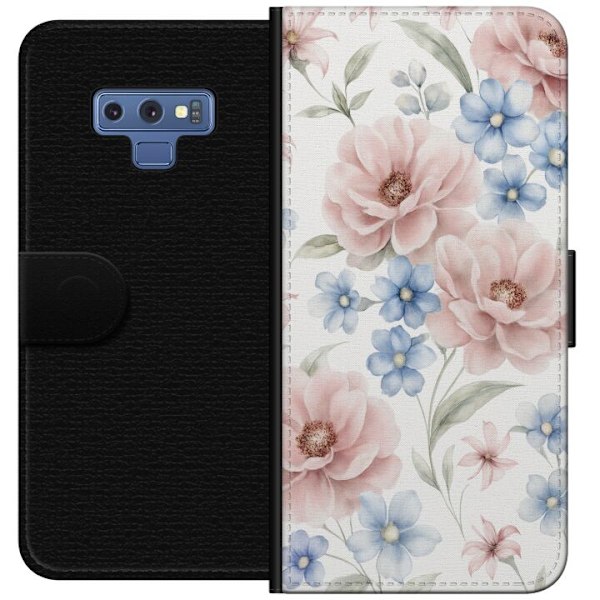Samsung Galaxy Note9 Tegnebogsetui Romantiske blomster