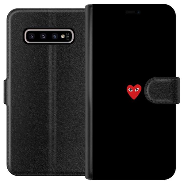 Kompatibelt Lommeboketui til Samsung Galaxy S10+ Hjerte