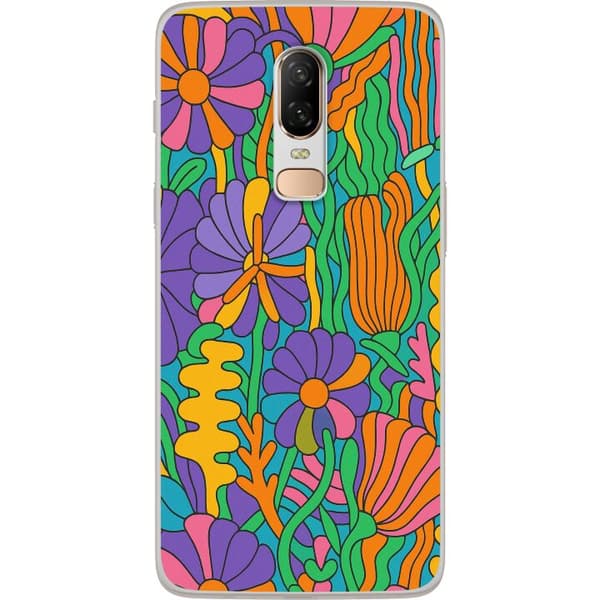 Kompatibelt Mobildeksel til OnePlus 6 Color Pop