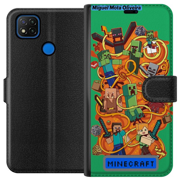 Xiaomi Redmi 9C Tegnebogsetui Minecraft