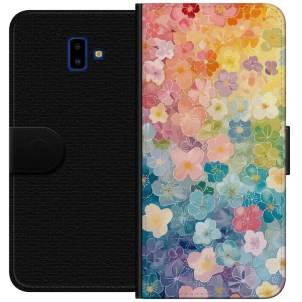 Samsung Galaxy J6+ Plånboksfodral Småblomster
