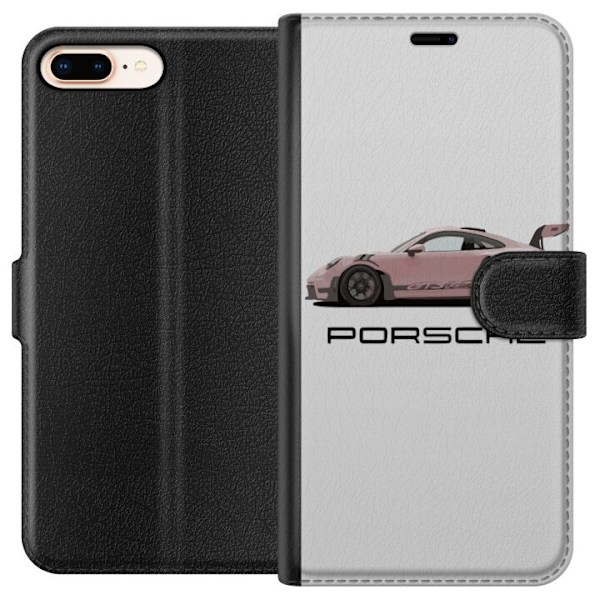 Apple iPhone 8 Plus Lompakkokotelo Porsche 911 Pink