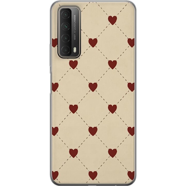 Huawei P smart 2021 Läpinäkyvä kuori Sydänverkko