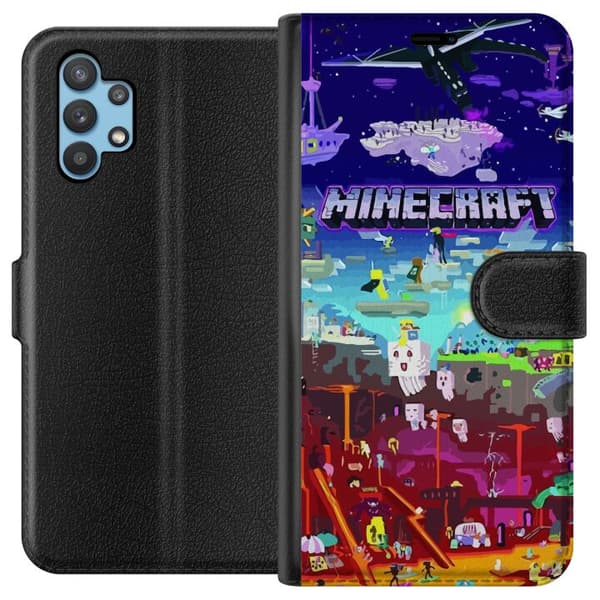 Kompatibelt Plånboksfodral till Samsung Galaxy A32 5G Minecraft