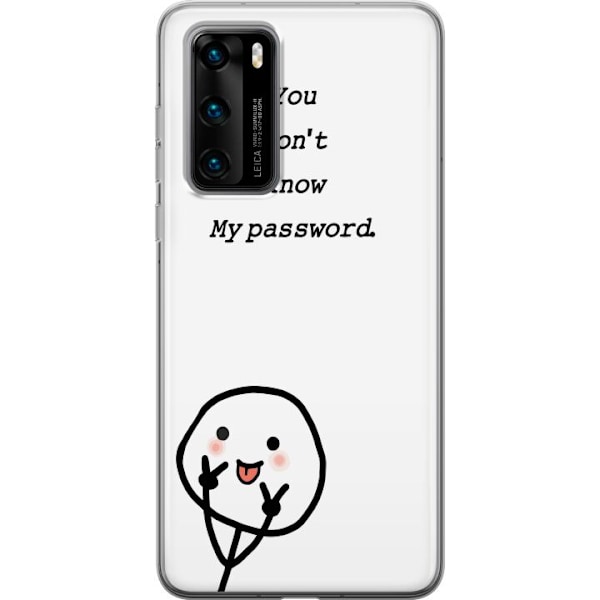 Huawei P40 Genomskinligt Skal You Don’t Know My Password – edgy textmotiv med attityd