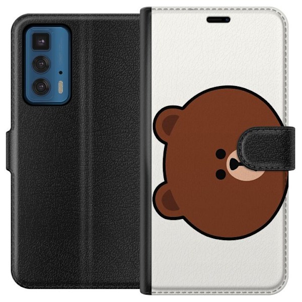 Motorola Edge 20 Pro Lompakkokotelo line friends brown