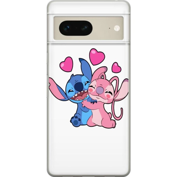 Google Pixel 7 Läpinäkyvä kuori Lilo & Stitch