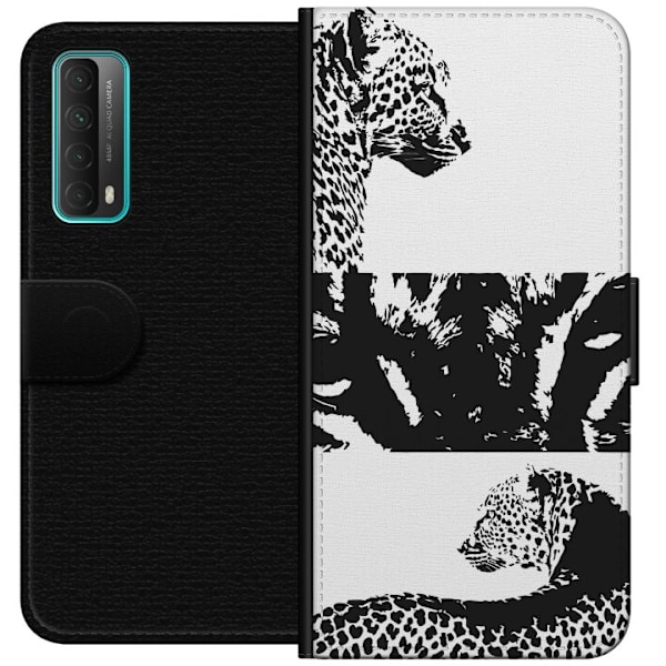 Huawei P smart 2021 Tegnebogsetui Leopard Faces