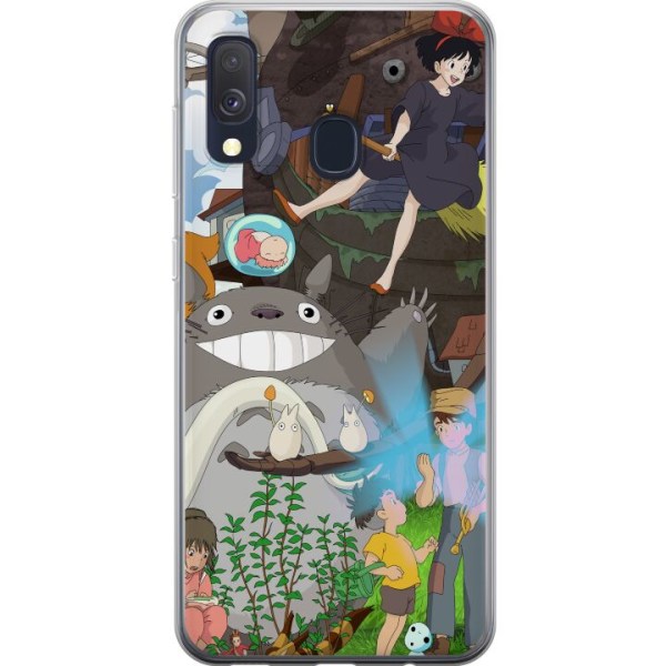 Samsung Galaxy A40 Läpinäkyvä kuori Studio Ghibli
