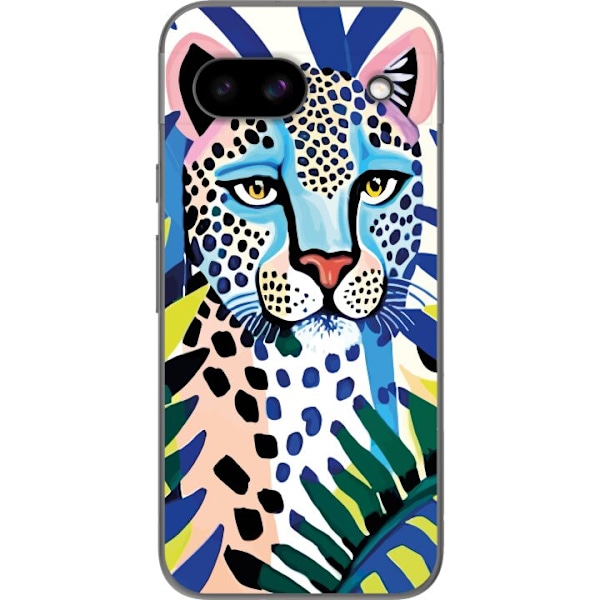 Google Pixel 8a Genomskinligt Skal Vivid Leopard