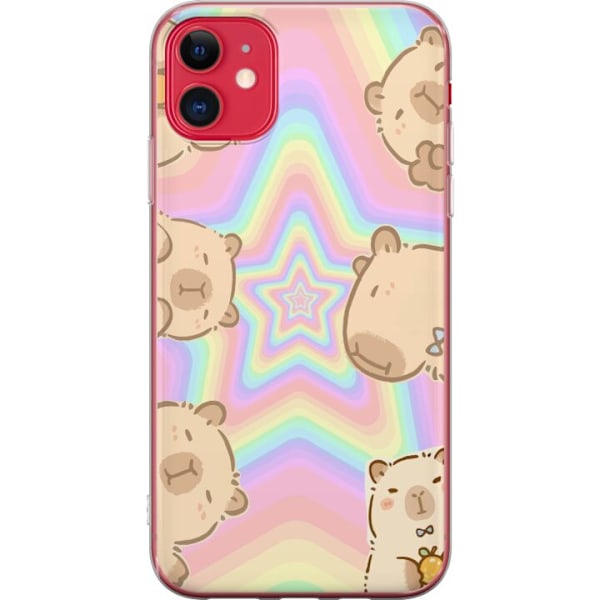 Apple iPhone 11 Gjennomsiktig deksel Kawaii Capybara Galaxy S