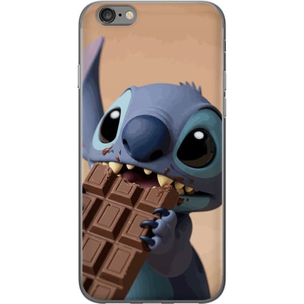 Kompatibelt Mobildeksel til Apple iPhone 6s Søtt blått romvesen som spiser en stor sjokoladeplate blå