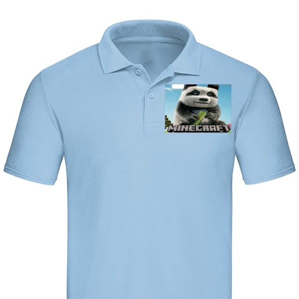 Poloshirt til Voksen | Elegant Poloshirt A Minecraft Movie Lyseblå Stor